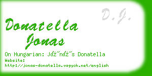 donatella jonas business card